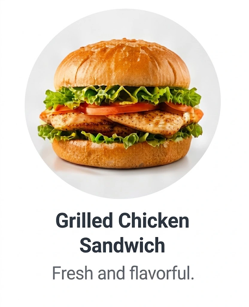 grilled chicken sandwich